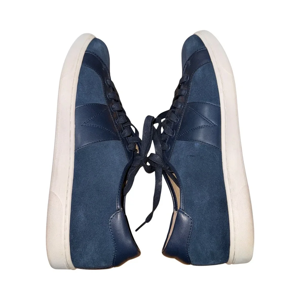 Vionic Jerome Suede Sneakers Mens 11 Pre-Owned Low‎ Top Navy Blue Shoes Orthotic